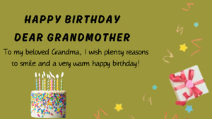 Happy Birthday Wishes For Grandmother