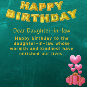 Happy Birthday Wishes For Daughter in law
