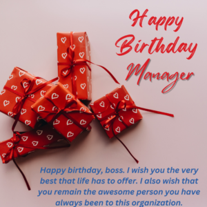 Happy Birthday Wishes For Manager