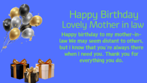 Happy Birthday Wishes For Mother in law