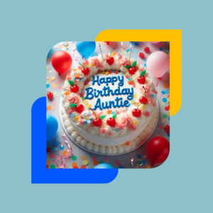 happy birthday dear aunt for cake