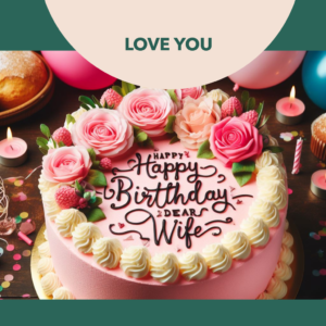 happy birthday dear wife for cake