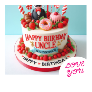 happy birthday uncle for red Cake decorations 1 1 1