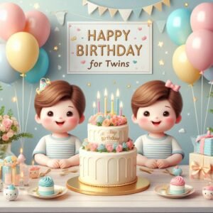 Happy Birthday Wish For Twins