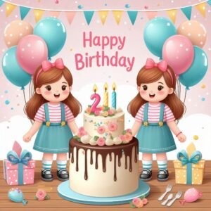 Happy Birthday Wish For Twins