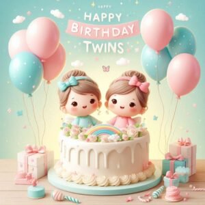 Happy Birthday Wish For Twins